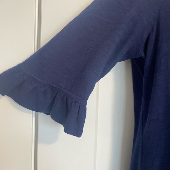 Lilly Pulitzer Boat Neck Navy Blue Dress Half‎ Sleeve Pima Cotton Size Medium - Picture 7 of 10